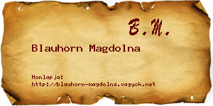 Blauhorn Magdolna névjegykártya